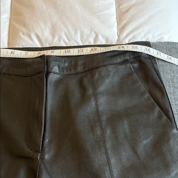 The Unbranded Brand Pants - Women's Faux Leather Straight Leg Pants - Black